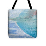Load image into Gallery viewer, Blue Connections Mixed Media Canvas - Tote Bag
