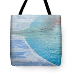 Load image into Gallery viewer, Blue Connections Mixed Media Canvas - Tote Bag
