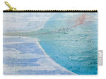 Load image into Gallery viewer, Blue Connections Mixed Media Canvas - Carry-All Pouch

