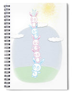 Load image into Gallery viewer, Bunny Tower Childrens Illustration - Spiral Notebook
