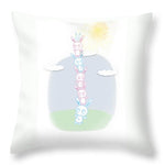 Load image into Gallery viewer, Bunny Tower Childrens Illustration - Throw Pillow
