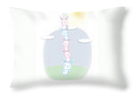 Load image into Gallery viewer, Bunny Tower Childrens Illustration - Throw Pillow
