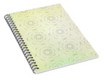 Load image into Gallery viewer, Circles within Circles Flowers upon Flowers - Textures green background - Spiral Notebook
