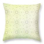 Load image into Gallery viewer, Circles within Circles Flowers upon Flowers - Textures green background - Throw Pillow

