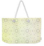 Load image into Gallery viewer, Circles within Circles Flowers upon Flowers - Textures green background - Weekender Tote Bag

