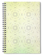 Load image into Gallery viewer, Circles within Circles Flowers upon Flowers - Textures green background - Spiral Notebook
