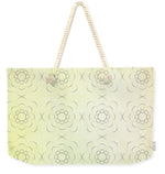 Load image into Gallery viewer, Circles within Circles Flowers upon Flowers - Textures green background - Weekender Tote Bag

