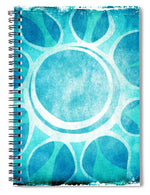 Load image into Gallery viewer, Cool Blue Flower - Spiral Notebook
