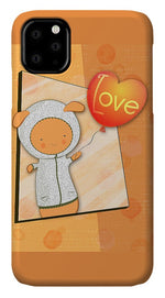 Load image into Gallery viewer, Cute Lots of Love Love You Cute Character holding a Love Balloons  - Phone Case

