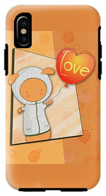 Load image into Gallery viewer, Cute Lots of Love Love You Cute Character holding a Love Balloons  - Phone Case
