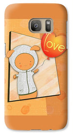 Load image into Gallery viewer, Cute Lots of Love Love You Cute Character holding a Love Balloons  - Phone Case
