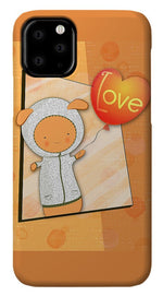 Load image into Gallery viewer, Cute Lots of Love Love You Cute Character holding a Love Balloons  - Phone Case
