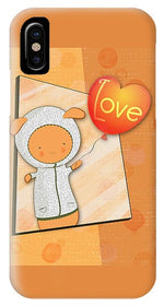 Load image into Gallery viewer, Cute Lots of Love Love You Cute Character holding a Love Balloons  - Phone Case
