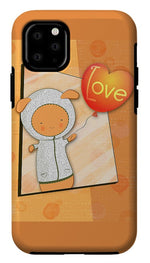 Load image into Gallery viewer, Cute Lots of Love Love You Cute Character holding a Love Balloons  - Phone Case

