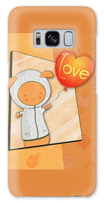 Load image into Gallery viewer, Cute Lots of Love Love You Cute Character holding a Love Balloons  - Phone Case
