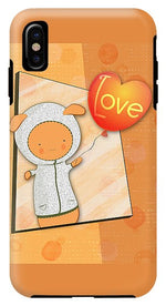 Load image into Gallery viewer, Cute Lots of Love Love You Cute Character holding a Love Balloons  - Phone Case
