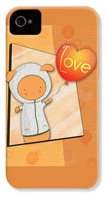 Load image into Gallery viewer, Cute Lots of Love Love You Cute Character holding a Love Balloons  - Phone Case
