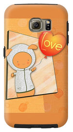 Load image into Gallery viewer, Cute Lots of Love Love You Cute Character holding a Love Balloons  - Phone Case
