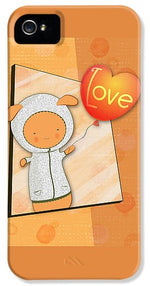 Load image into Gallery viewer, Cute Lots of Love Love You Cute Character holding a Love Balloons  - Phone Case
