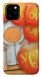 Load image into Gallery viewer, Cute Teddy with Lots of Love Balloons - Phone Case
