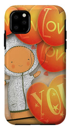 Load image into Gallery viewer, Cute Teddy with Lots of Love Balloons - Phone Case
