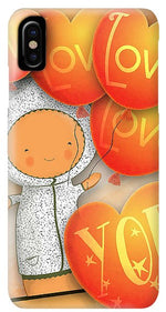 Load image into Gallery viewer, Cute Teddy with Lots of Love Balloons - Phone Case
