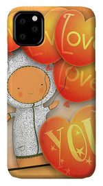 Load image into Gallery viewer, Cute Teddy with Lots of Love Balloons - Phone Case
