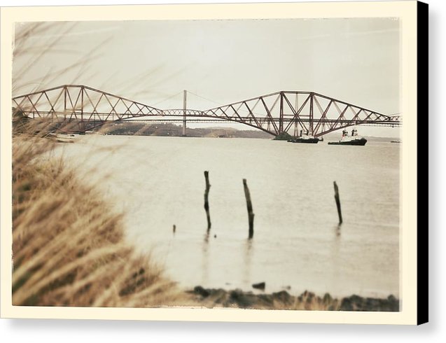 Forth Rail Bridge Scotland Coastline - Canvas Print