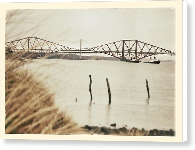 Forth Rail Bridge Scotland Coastline - Canvas Print