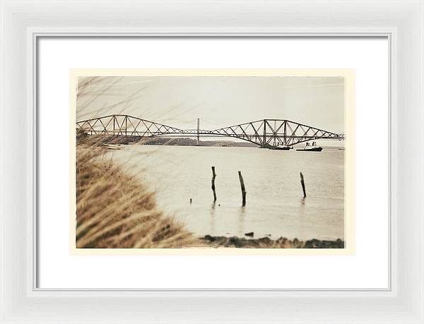 Forth Rail Bridge Scotland Coastline - Framed Print