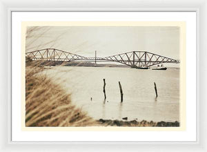 Forth Rail Bridge Scotland Coastline - Framed Print