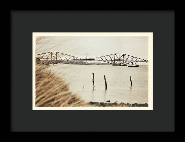 Forth Rail Bridge Scotland Coastline - Framed Print