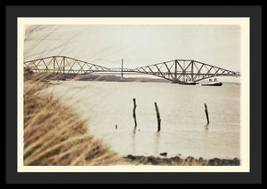 Forth Rail Bridge Scotland Coastline - Framed Print