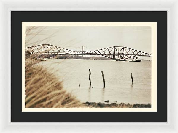 Forth Rail Bridge Scotland Coastline - Framed Print