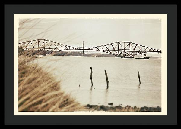 Forth Rail Bridge Scotland Coastline - Framed Print