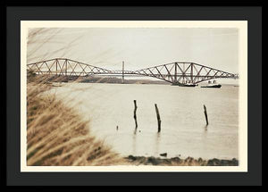 Forth Rail Bridge Scotland Coastline - Framed Print