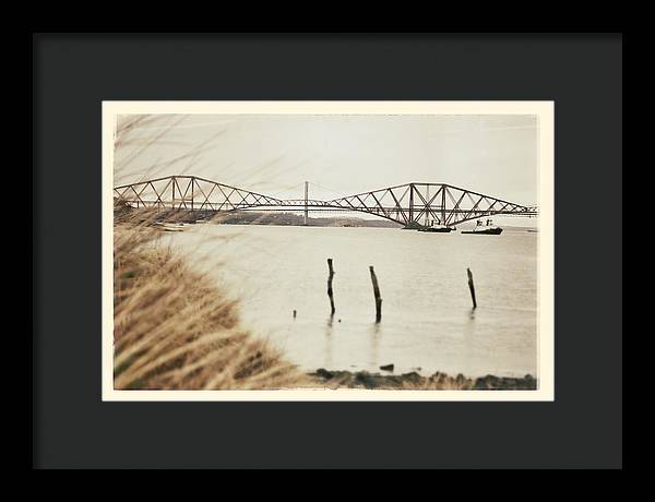 Forth Rail Bridge Scotland Coastline - Framed Print