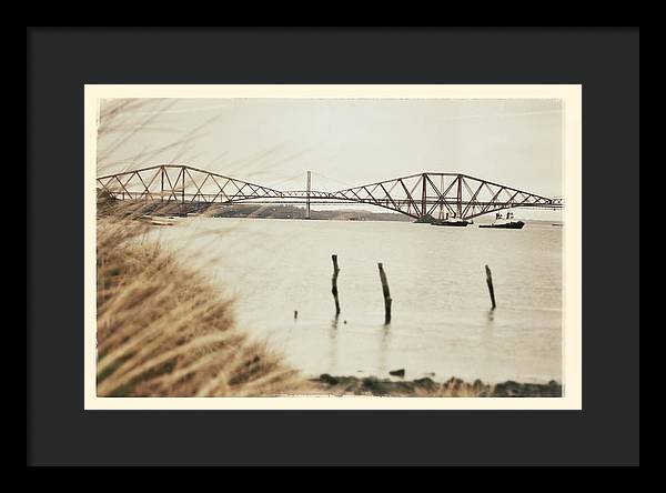 Forth Rail Bridge Scotland Coastline - Framed Print