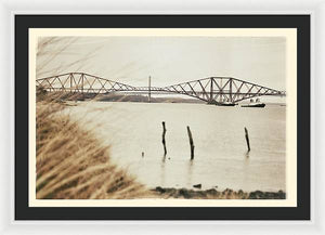 Forth Rail Bridge Scotland Coastline - Framed Print