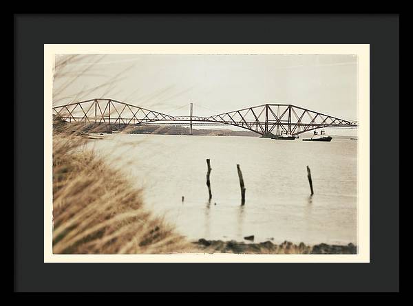 Forth Rail Bridge Scotland Coastline - Framed Print