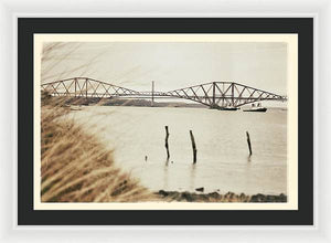 Forth Rail Bridge Scotland Coastline - Framed Print