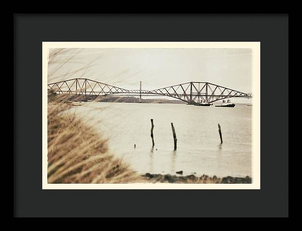 Forth Rail Bridge Scotland Coastline - Framed Print