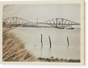 Forth Rail Bridge Scotland Coastline - Wood Print