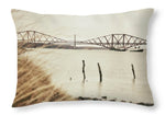 Load image into Gallery viewer, Forth Rail Bridge Scotland Coastline - Throw Pillow
