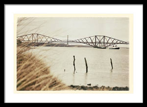 Forth Rail Bridge Scotland Coastline - Framed Print