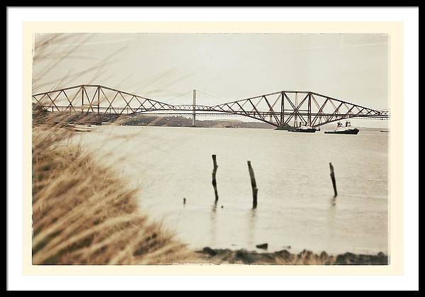 Forth Rail Bridge Scotland Coastline - Framed Print