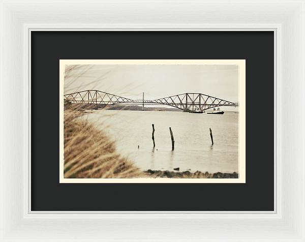 Forth Rail Bridge Scotland Coastline - Framed Print