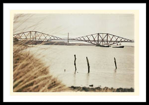 Forth Rail Bridge Scotland Coastline - Framed Print