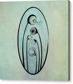Load image into Gallery viewer, Geometric Stems in an Oval frame - Canvas Print
