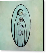 Load image into Gallery viewer, Geometric Stems in an Oval frame - Canvas Print
